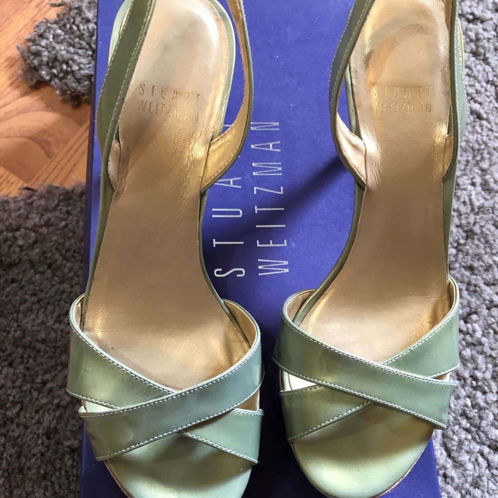 Stuart Weitzman “Glorious” platform slingback